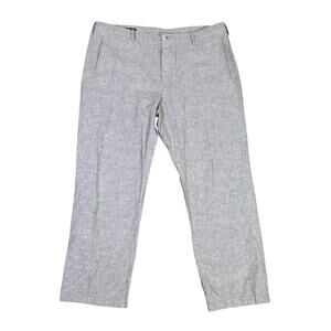 Perry Ellis Linen Cotton Straight Leg Trouser Pants US Mens 38x29